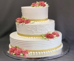 Lovely White 3 Tier cake